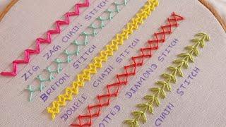 5 Decorative Stitches for Beginners/Basic Hand Embroidery Stitches