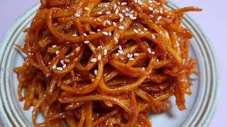 진미채볶음 황금레시피 - 딱딱하지 않고 촉촉하게 끝까지 먹는 초간단 진미채무침