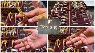 Tanishq 22kt gold single kada type bracelet and bangle design with price and weight