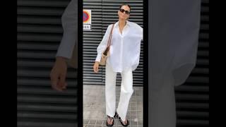 White Shirt Outfit Inspo. 화이트 셔츠 코디 모음. #fashionfilm #옷잘입는법 #중년패션코디 #shorts #중년여성패션 #50대여성옷
