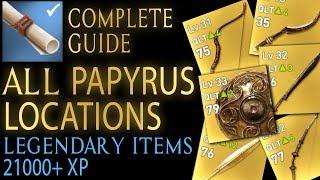 Assassin's Creed: Origins - All 25 Papyrus locations (Legendary items + 21k XP)