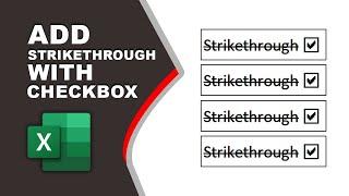 How to Add a Strikethrough in Excel with custom checkbox