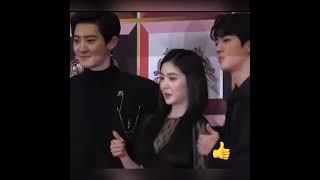 Bringing back when #chanyeol made #irene and #jin #exo members #kbs #2018 #exo #bts #redvelvet