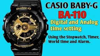 Setting instruction by Casio Baby-G BA-110 | TrendWatchLab | Casio 5338