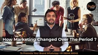 How does marketing change over the period?