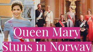 Queen Mary STUNS in Pearl Poire Tiara in Norway! Mette-Marit Wears Amethyst & Queen Sonja Emeralds