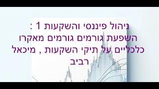 ניהול פיננסי והשקעות 1 : השפעת גורמים גורמים מאקרו כלכליים על תיקי השקעות , מיכאל רביב