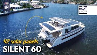 [ENG] SILENT YACHTS 60 - Solar Panel Full Electric Yacht Review - The Boat Show