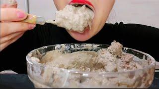 Full bowl of clay paste eating crunch Mukbang asmr so yummy and earthy full  clay paste asmr 