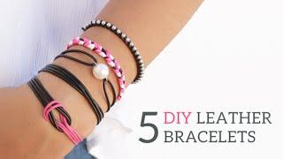 5 DIY Friendship Leather Bracelets | Curly Made