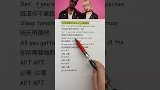 APT英文歌慢速教学 #cover #learnenglish#rosé