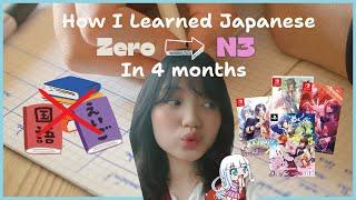 How I Learned Japanese from Zero to N3 Level in Just 4 Months!