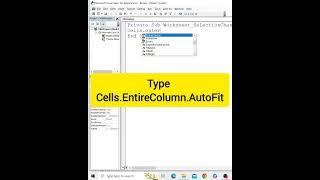 Autofit Column in Excel with VBA Code #autofit #column #vba #code #excelcoding #microsoftexcel