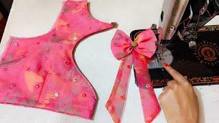 Boat Neck Blouse Design|Back Neck Blouse Design Cutting and Stitching|ब्लाउज का डिजाइन|blouse design