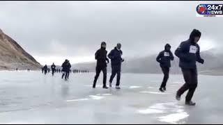 India's first and world's highest frozen lake marathon on the Pangong