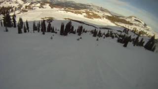 Snowmobile hits tree.mov