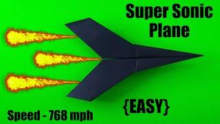 EASY Paper Plane that FLY FAR || BEST Paper Airplanes || Super Sonic Plane