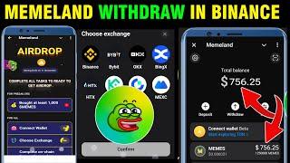 Memeland airdrop withdrawal Start In binance | Memeland airdrop Withdraw | Memeland airdrop Claim