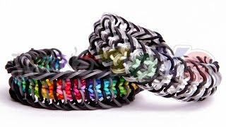 inverse cage - rainbow loom bracelet tutorial - loom bands