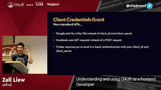 Zell Liew - Understanding and using OAuth as a frontend Developer