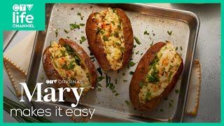 Shrimp Scampi Stuffed Potato Recipe | Mary Makes It Easy