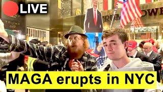 IRL TRUMP WON Live Reactions | New York City