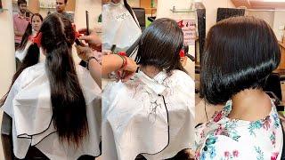 Indian mom gets a short new summer look  Long to bob haircut