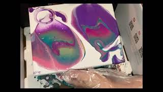 #37 “Colours of the Heart” Acrylic pour painting ️