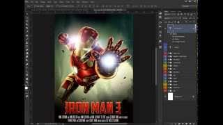 Photoshop Tutorial Making of Iron man Movie Poster