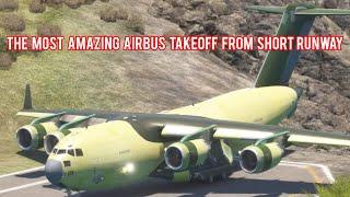 The Most Amazing Airbus Takeoff from short Runway #airforce #aircraft #airbus #aviation #boeing