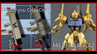 MG Hyaku Shiki 2.0 - should you apply clear coat?