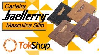 CARTEIRA MASCULINA COM ZÍPER SLIM COURO PREMIUM BAELLERRY - TOKSHOP