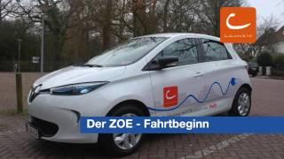 cambio CarSharing - Bremen - ZOE - Elektroauto - Fahrtbeginn