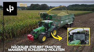 Mais 2024!  Häcksler steuert den Abfahrer! John Deere Machine Sync || JP Agrar