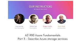 AZ-900 Azure fundamentals exam content - Part 3A - Describe Azure storage services