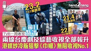 TVB一周收視 + 節目點評：兩線台慶劇及綜藝收視全部報升｜港媒炒冷飯狙擊《巾幗》無阻收視No.1（不提供字幕）