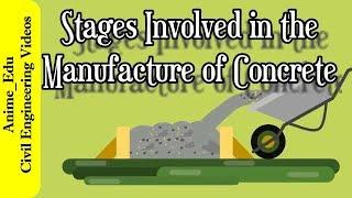 The Overview of the Stages involved in Manufacture of Concrete || Manufacture of Concrete #1 ||