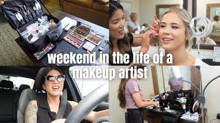 MAKEUP ARTIST VLOG: 2 weddings, makeup haul + kit prep