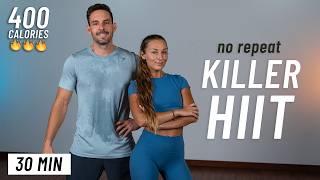 30 MIN CARDIO HIIT Workout - Full Body, No Equipment, No Repeats