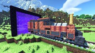 Create Mod Trains can use Nether Portals!