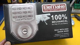 (1670) Review: EleMake Mechanical Combo Door Lock