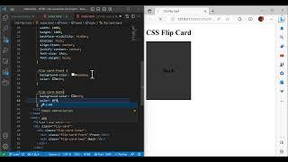 HTML CSS JavaScript Project 3:CSS FLIP CARD