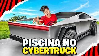 CONSTRUÍ UMA PISCINA NO MEU CYBERTRUCK!