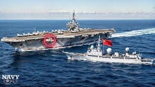 HOW do U.S Aircraft Carriers strategically respond when CHINESE SPY SHIPS come too close?