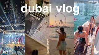 2024 DUBAI VLOG grwm, nye party, sunset swimming & my ins/outs this year