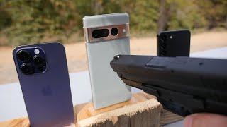 iPhone 14 Pro vs Google Pixel 7 Pro vs Samsung Galaxy S22 vs Nokia 3310 - Which Is More Bulletproof?