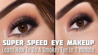 Smokey Eye in TWO MINS Super Speedy QUICK Eye Makeup | How To Apply A Smokey Eye