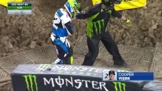 Cooper Webb crashes hard in Minneapolis - Monster Energy Supercross 2017