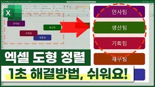 엑셀 도형 정렬, 1초 안에 해결하는 방법(정말 쉬움 주의!)