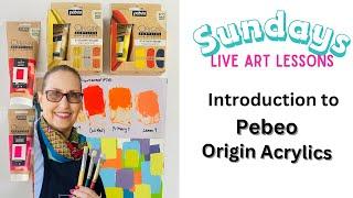 Introducing Pebeo Origin Acrylics Live Painting Class #acrylicpaint #artsupplies #colormixing